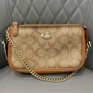 NWT Coach Nolita Wristlet Canvas/Leather